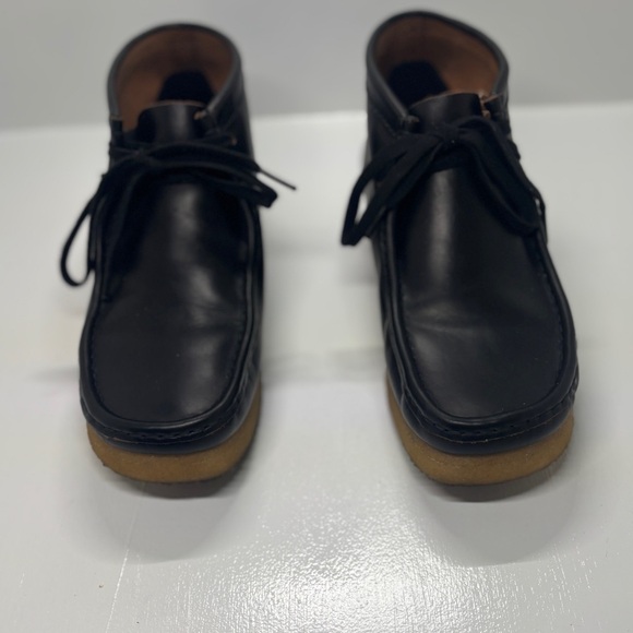 Clarks Wallabee Boots Black men’s size 8 - Picture 3 of 6